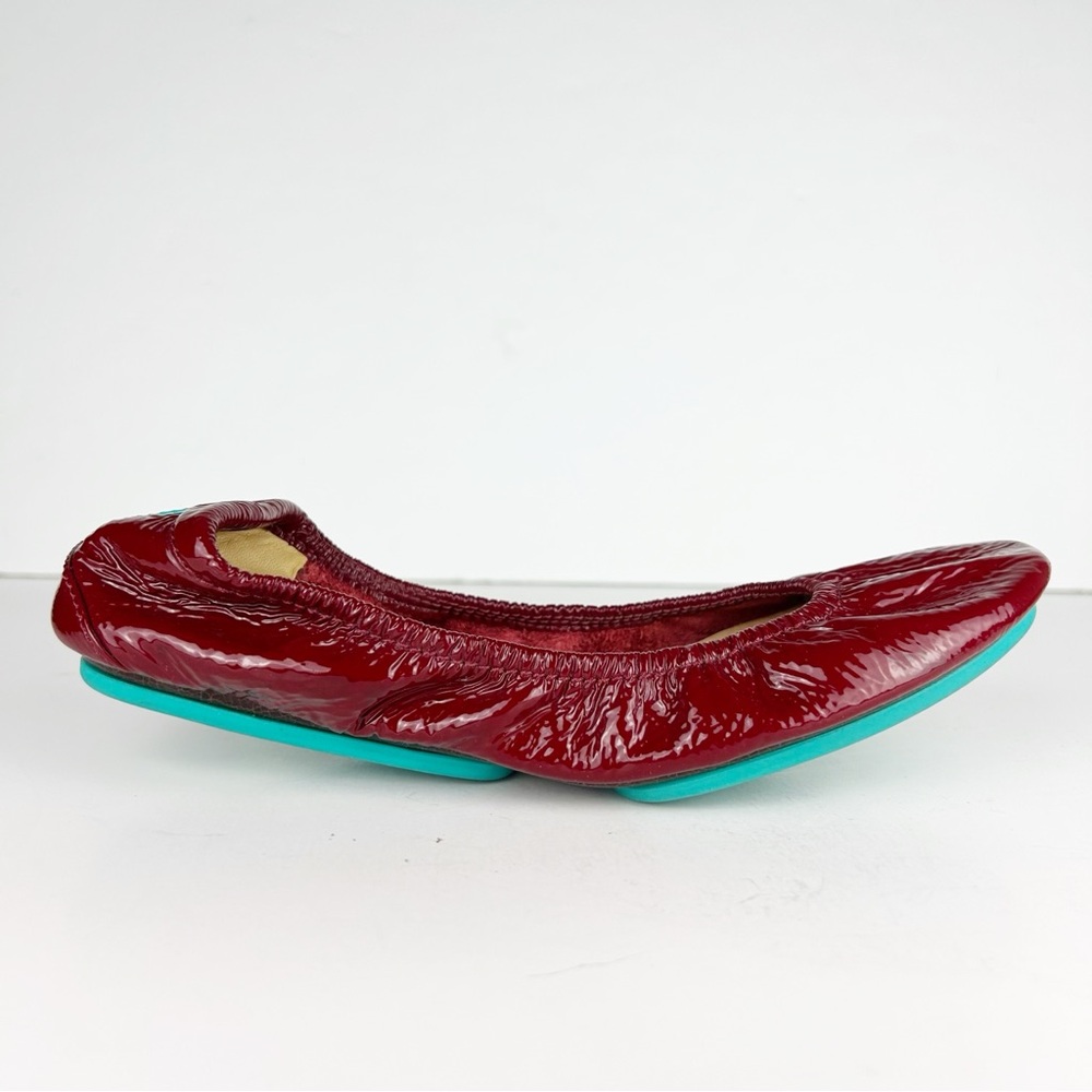 Tieks Ruby Red Patent Leather Packable Ballet Flats Size 6 - Picture 6 of 12